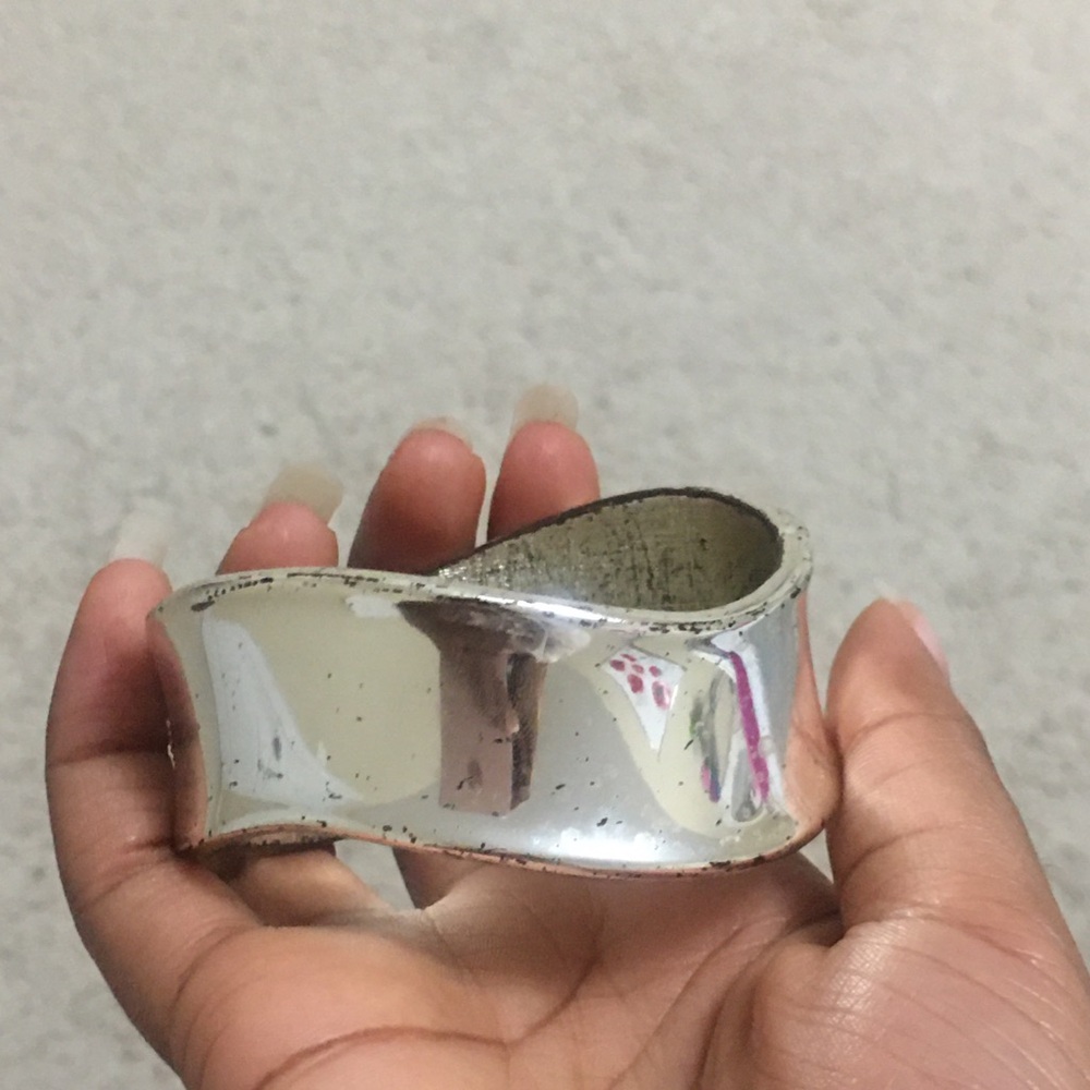 Silver Metallic Cuff Bracelet